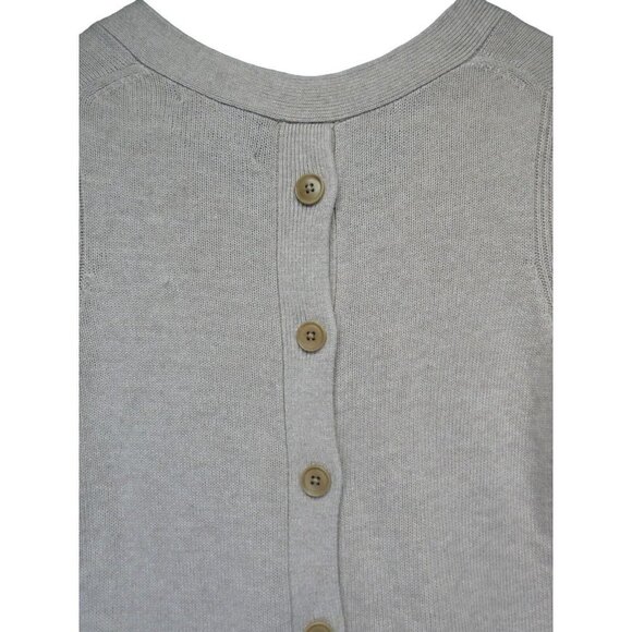 Banana Republic Filpucci Wool Cashmere Sweater Button Up Back V Neck Sz S Tan - Picture 10 of 10